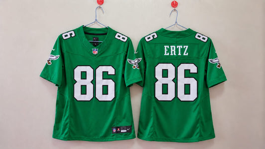 PHILADELPHIA EAGLES ZACH ERTZ KELLY GREEN JERSEY