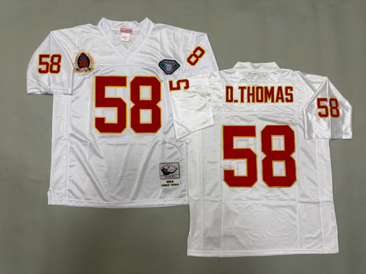KANSAS CITY CHIEFS DERRICK THOMAS WHITE VINTAGE JERSEY