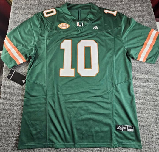 Miami hurricanes Malachi Toney green jersey