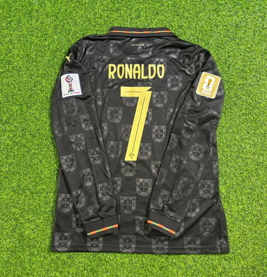 2026 World Cup Cristiano Ronaldo Team Portugal Black Jersey