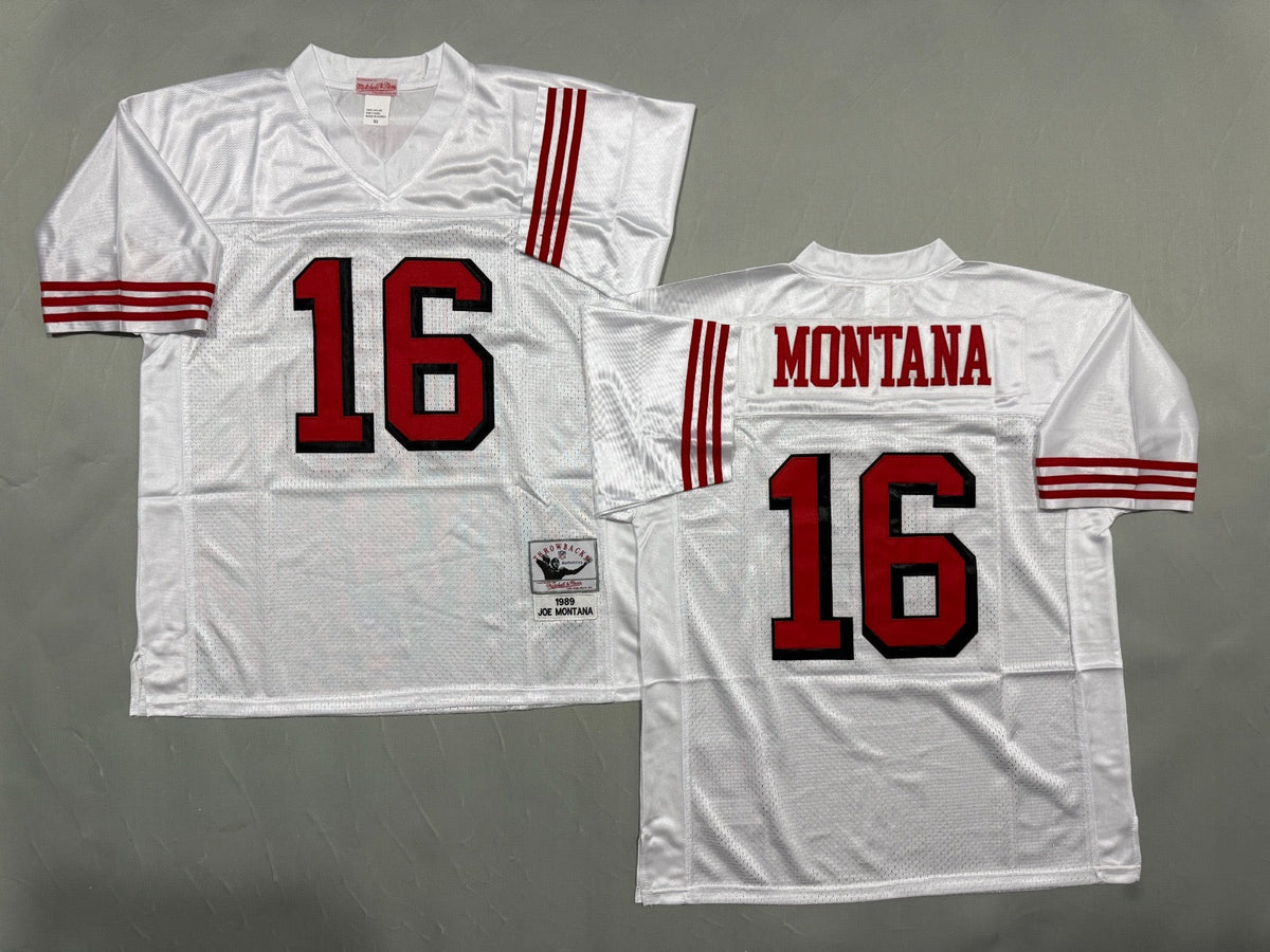 SAN FRANCISCO 49ERS JOE MONTANA WHITE VINTAGE JERSEY