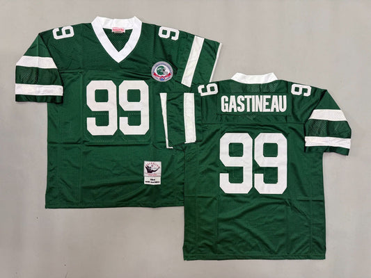 NEW YORK JETS MARK GASTINEAU GREEN VINTAGE JERSEY