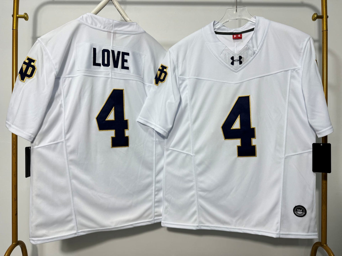NOTRE DAME FIGHTING IRISH JEREMIYAH LOVE WHITE JERSEY