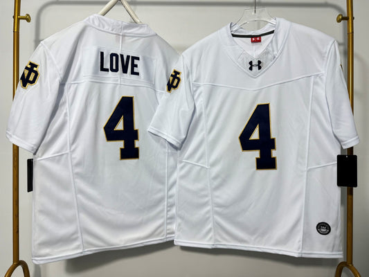 NOTRE DAME FIGHTING IRISH JEREMIYAH LOVE WHITE JERSEY