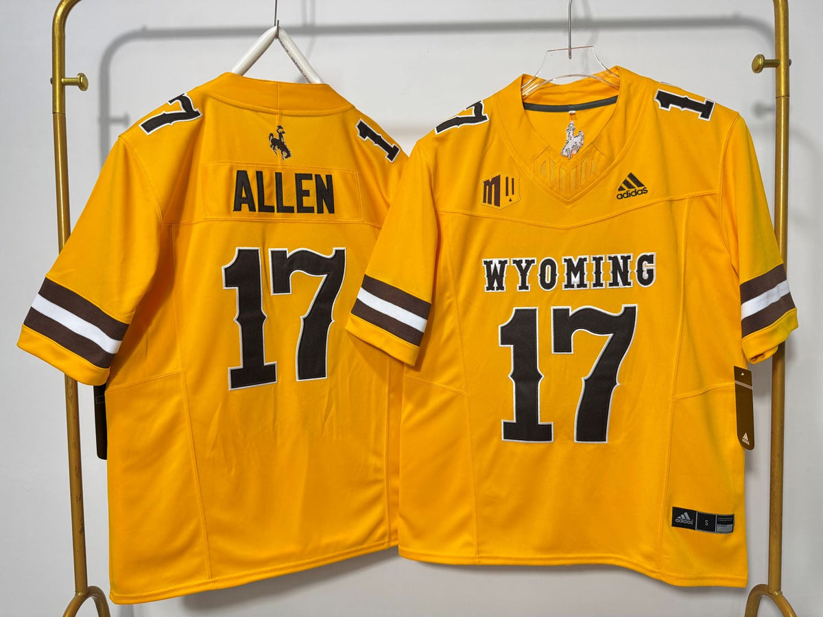 WYOMING COWBOYS JOSH ALLEN YELLOW JERSEY