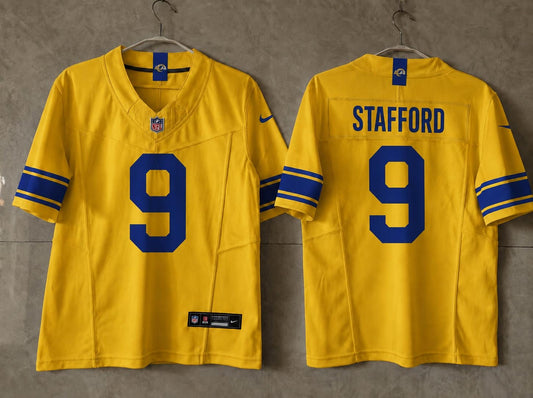 LOS ANGELES RAMS MATTHEW STAFFORD YELLOW JERSEY