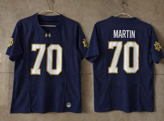 NOTRE DAME FIGHTING ZACH MARTIN BLUE JERSEY