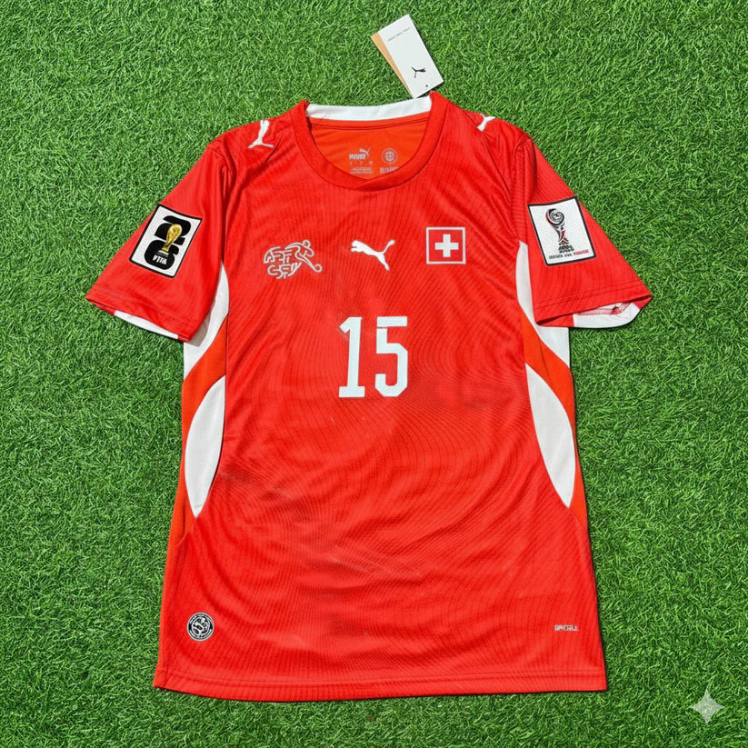 2026 WORLD CUP DJIBRIL SOW TEAM SWITZERLAND RED JERSEY