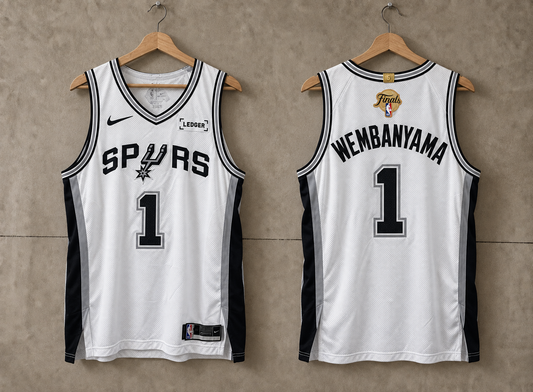 SAN ANTONIO SPURS VICTOR WEMBANYAMA FINALS WHITE JERSEY