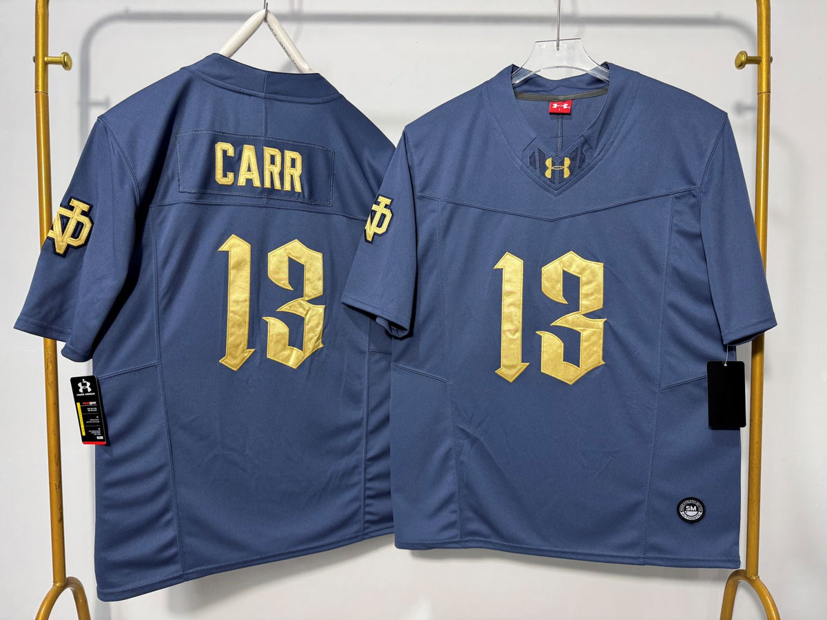 NOTRE DAME FIGHTING IRISH CJ CARR BLUE JERSEY