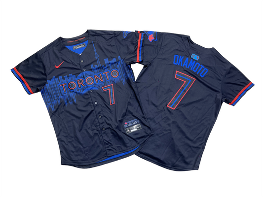 TORONTO BLUE JAYS KAZUMA OKAMOTO BLUE JERSEY