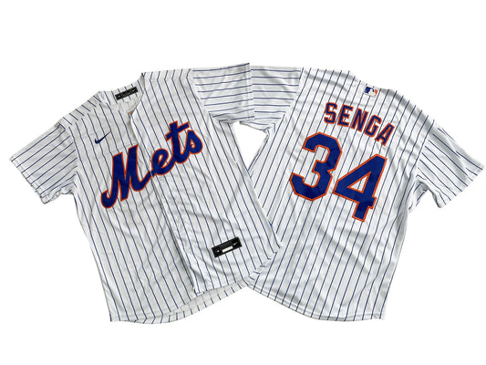 NEW YORK METS KODAI SENGA WHITE VINTAGE JERSEY