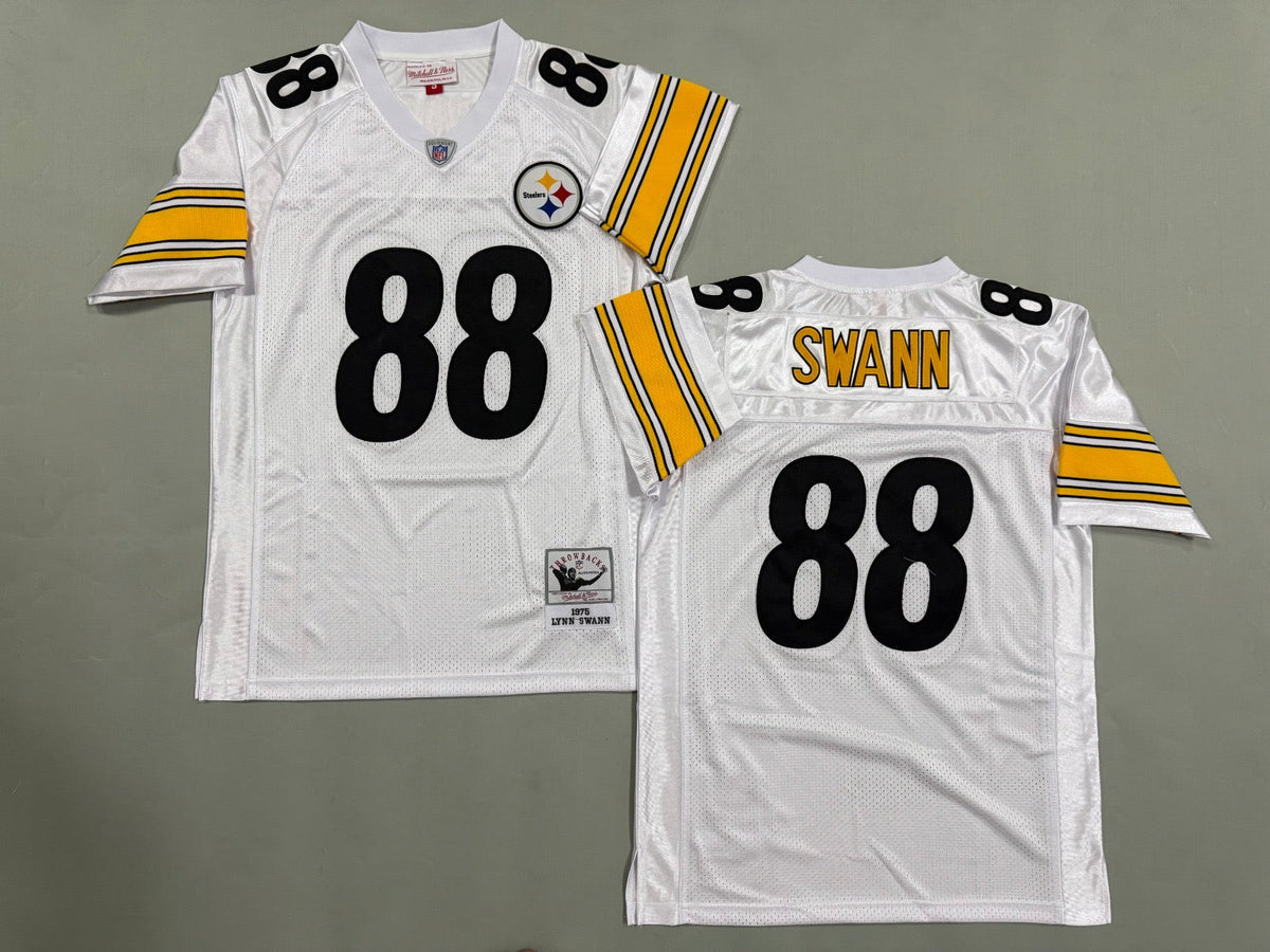 PITTSBURGH STEELERS LYNN SWANN WHITE VINTAGE JERSEY