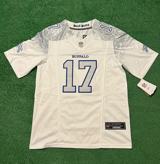 Buffalo Bills Josh Allen Snow White jersey