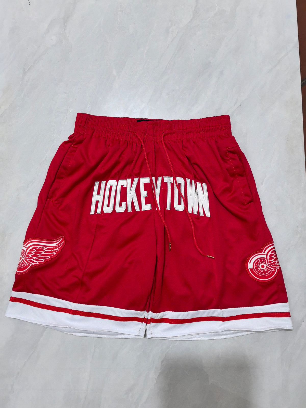 DETROIT RED WINGS RED SHORTS