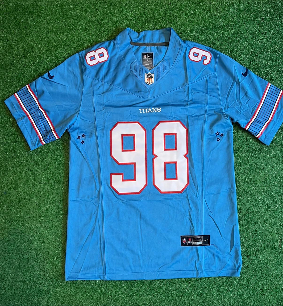 TENNESSEE TITANS JEFFREY SIMMONS BLUE JERSEY