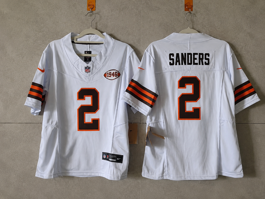 CLEVELAND BROWNS SHEDEUR SANDERS WHITE JERSEY
