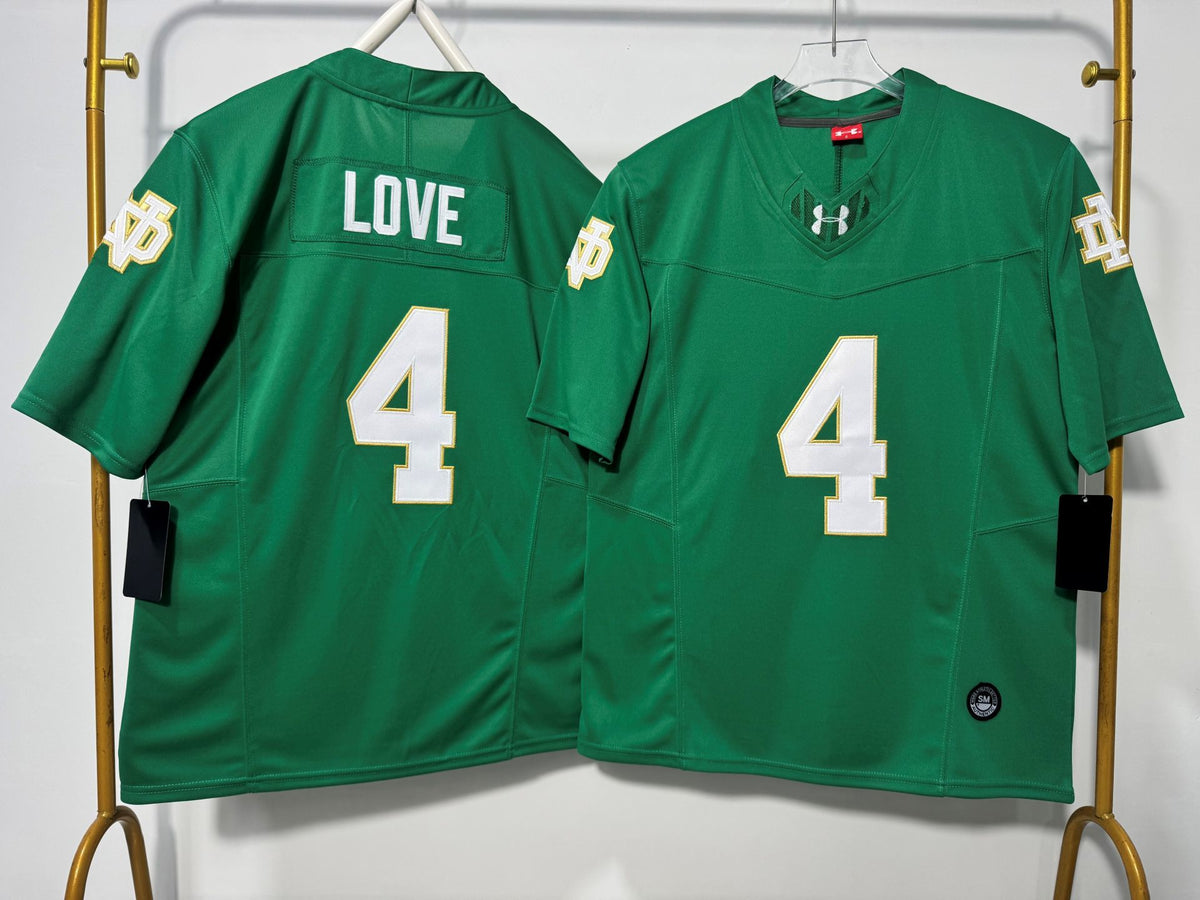 NOTRE DAME FIGHTING IRISH JEREMIYAH LOVE GREEN JERSEY