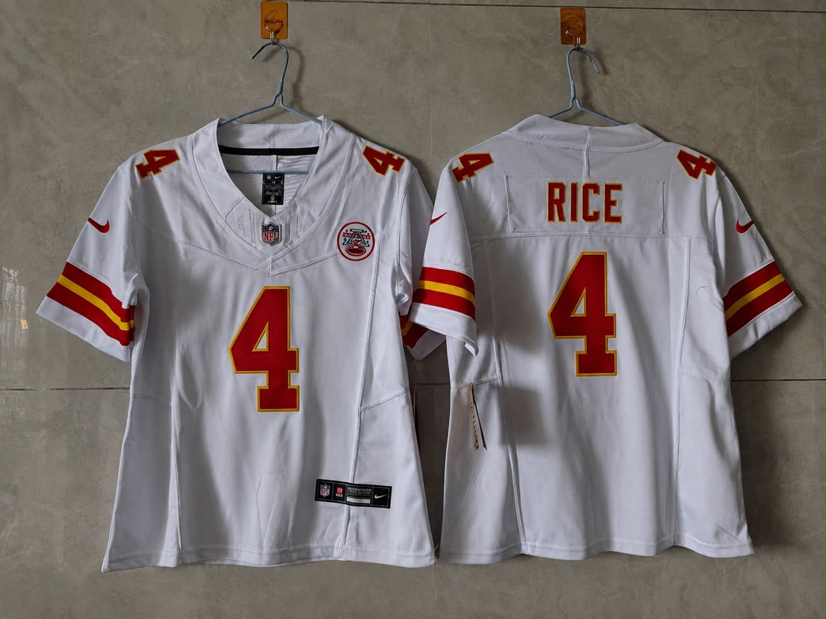 KANSAS CITY CHIEFS RASHEE RICE WHITE JERSEY