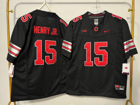 OHIO STATE BUCKEYES CHRIS HENRY JR BLACK JERSEY