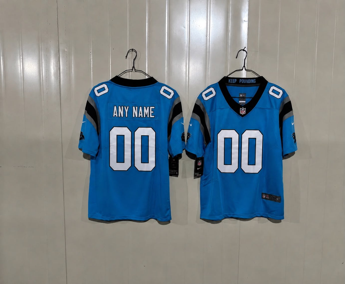 CAROLINA PANTHERS BLUE CUSTOM JERSEY