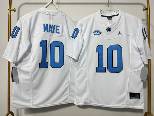 NORTH CAROLINA TAR HEELS DRAKE MAYE WHITE JERSEY