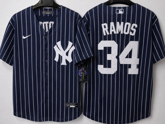 NEW YORK YANKEES HELIOT RAMOS BLUE JERSEY