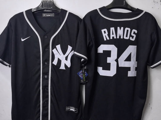 NEW YORK YANKEES HELIOT RAMOS BLACK JERSEY