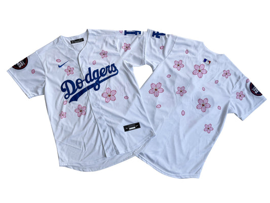 Los Angeles Dodgers Mookie Betts White Cherry Blossom Jersey