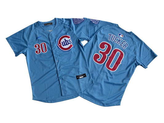 CHICAGO CUBS KYLER TUCKER BABY BLUE JERSEY