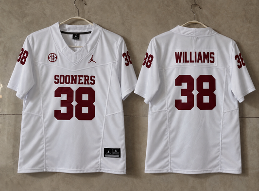 OKLAHOMA SOONERS ROY WILLIAMS WHITE JERSEY