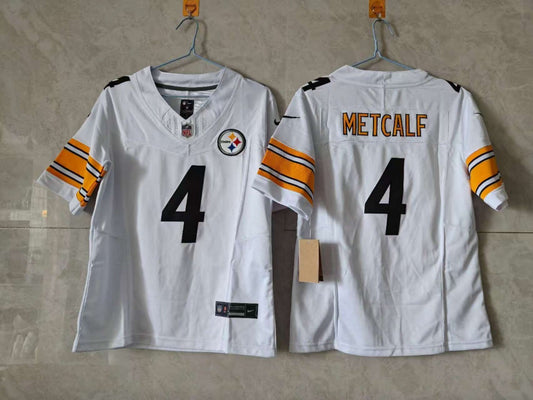 PITTSBURGH STEELERS DK METCALF WHITE JERSEY