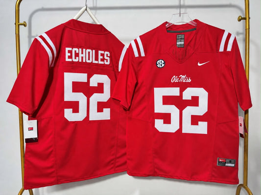 OLE MISS REBELS WILL ECHOLES RED JERSEY