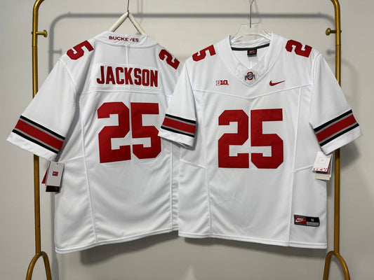 OHIO STATE BUCKEYES BO JACKSON WHITE JERSEY