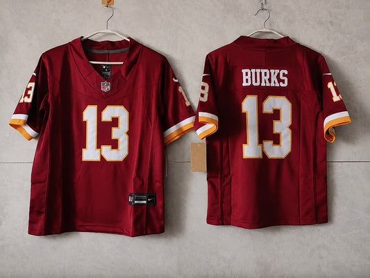 WASHINGTON COMMANDERS TREYLON BURKS BURGUNDY JERSEY
