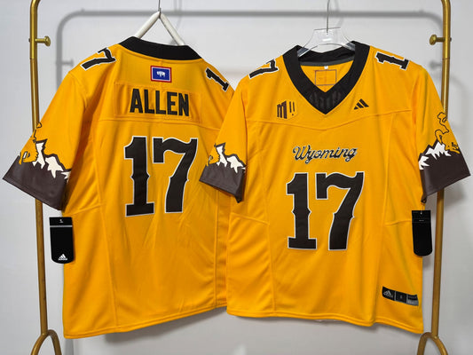 WYOMING COWBOYS JOSH ALLEN YELLOW JERSEY