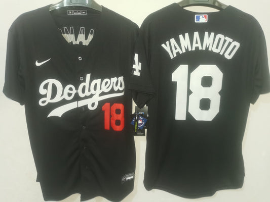 Los Angeles Dodgers Yoshinobu Yamamoto Black Jersey
