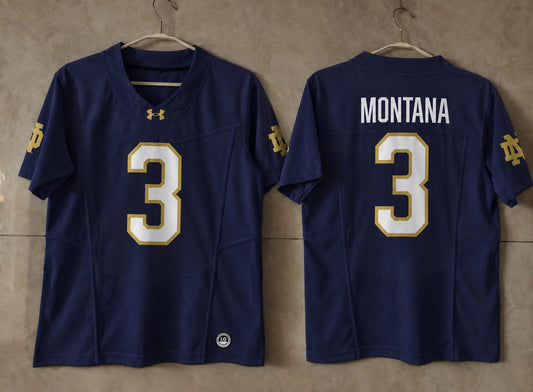 NOTRE DAME FIGHTING IRISH JOE MONTANA BLUE JERSEY