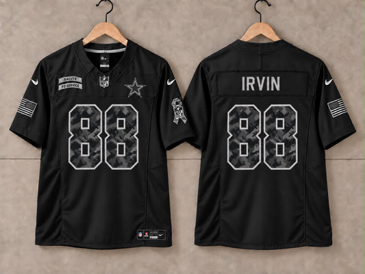 DALLAS COWBOYS MICHAEL IRVIN BLACK SALUTE TO SERVICE JERSEY