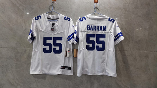 Dallas Cowboys Jaishawn Barham White Jersey