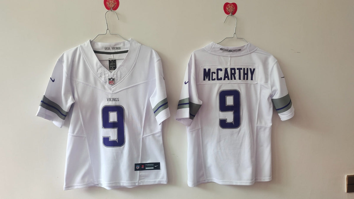 MINNESOTA VIKINGS JJ MCCARTHY SNOW JERSEY