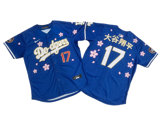 Los Angeles Dodgers Shohei Ohtani blue Japanese jersey