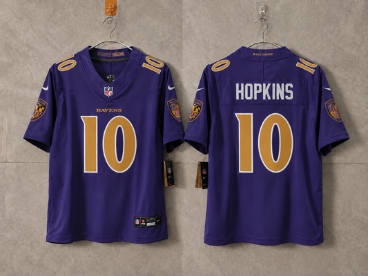 BALTIMORE RAVENS DEANDRE HOPKINS PURPLE/GOLD JERSEY