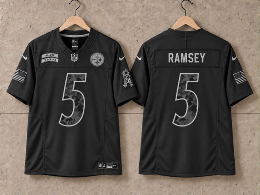 PITTSBURGH STEELERS JALEN RAMSEY BLACK SALUTE TO SERVICE JERSEY