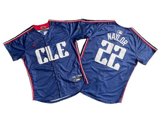 CLEVELAND GUARDIANS JOSH NAYLOR BLUE JERSEY