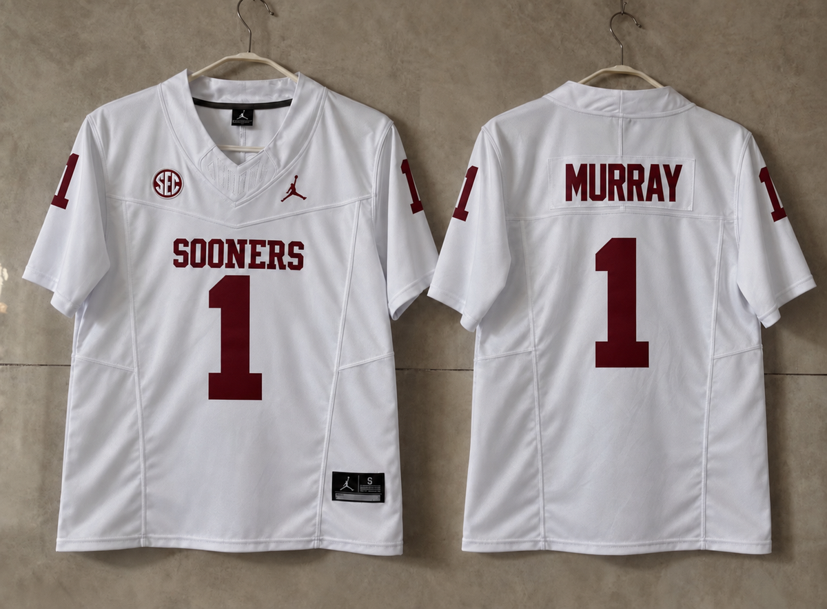 OKLAHOMA SOONERS KYLER MURRAY WHITE JERSEY
