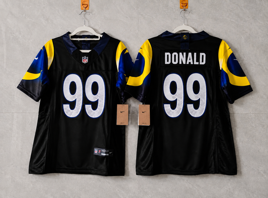 LOS ANGELES RAMS AARON DONALD BLACK JERSEY