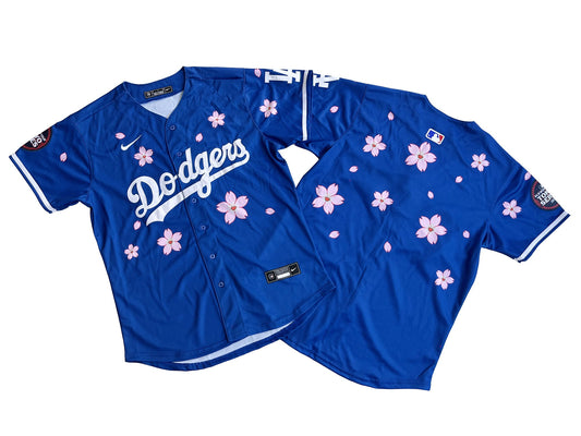 Los Angeles Dodgers Blue Cherry Blossom Jersey