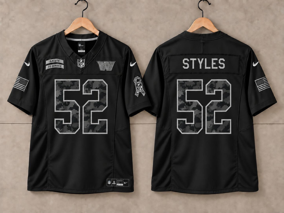 WASHINGTON COMMANDERS SONNY STYLES SALUTE TO SERVICE BLACK JERSEY