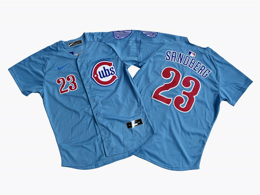 CHICAGO CUBS RYNE SANDBERG BABY BLUE JERSEY